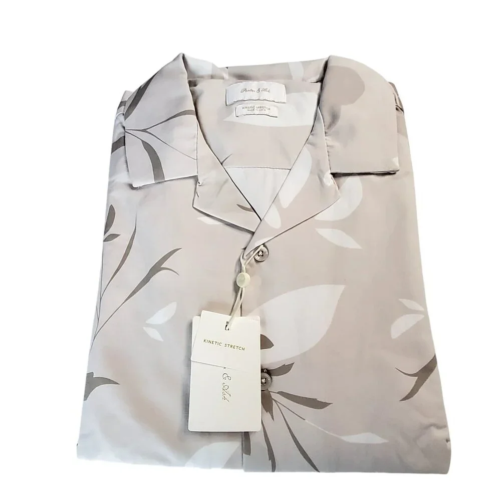 Porter & Ash mens Short Sleeve Kinetic Stretch Button-Up Blouse Size S - Picture 3 of 14